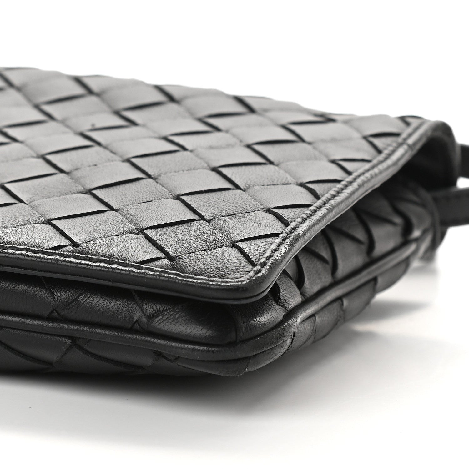 Bottega Veneta Nappa Intrecciato Flap Crossbody Black 9 of 9