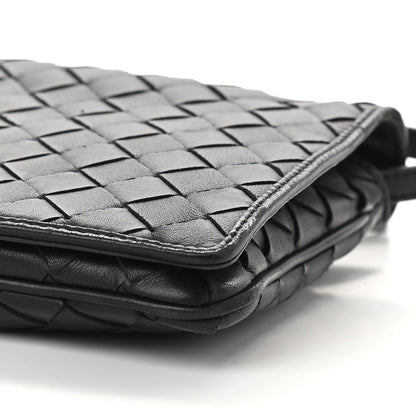 Bottega Veneta Nappa Intrecciato Flap Crossbody Black 9 of 9