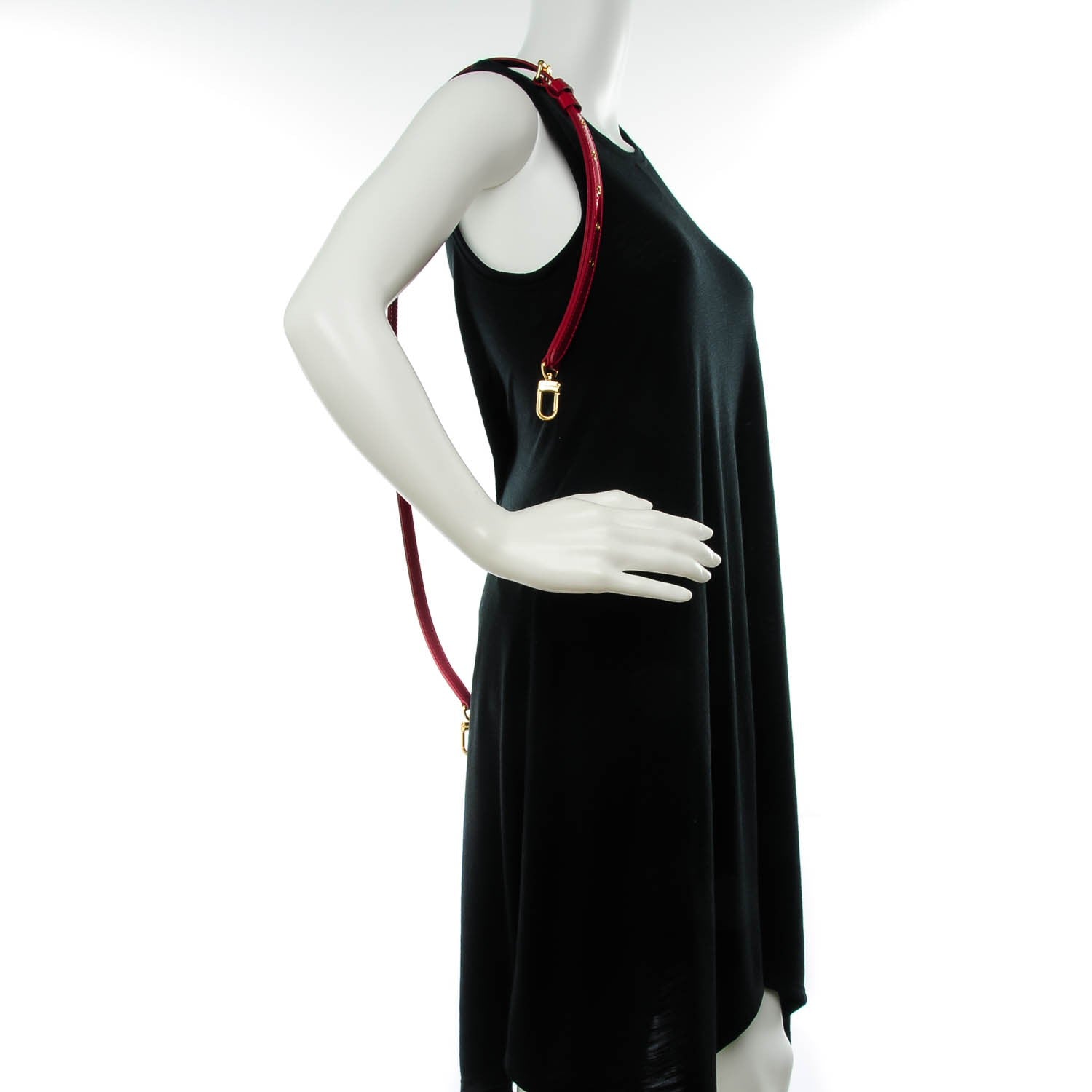 Louis Vuitton Patent 16mm Adjustable Shoulder Strap Pomme D'Amour 2 of 6
