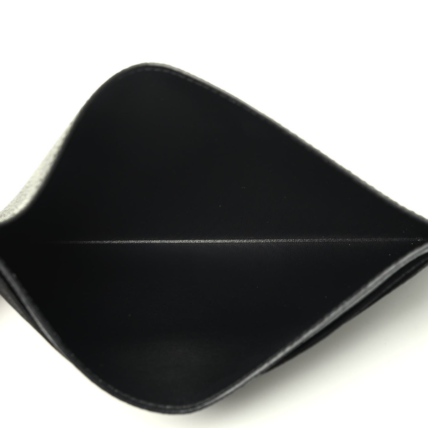 Calfskin Felicie Chain Wallet Card Holder Insert Black