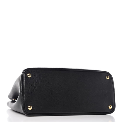 Prada Saffiano Cuir Large Double Bag Black Cipria 4 of 16