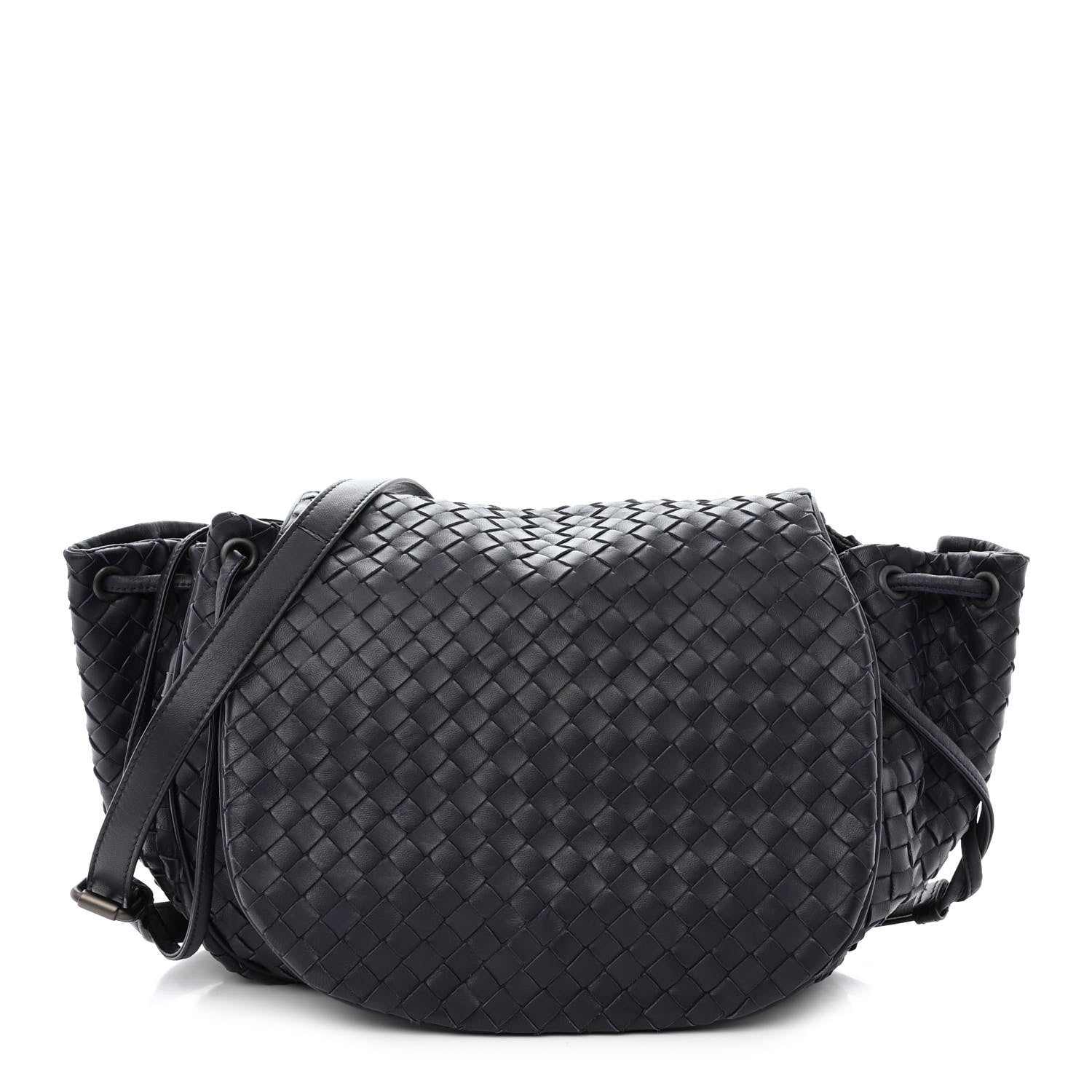 Bottega Veneta Nappa Intrecciato Messenger Ink 3 of 12