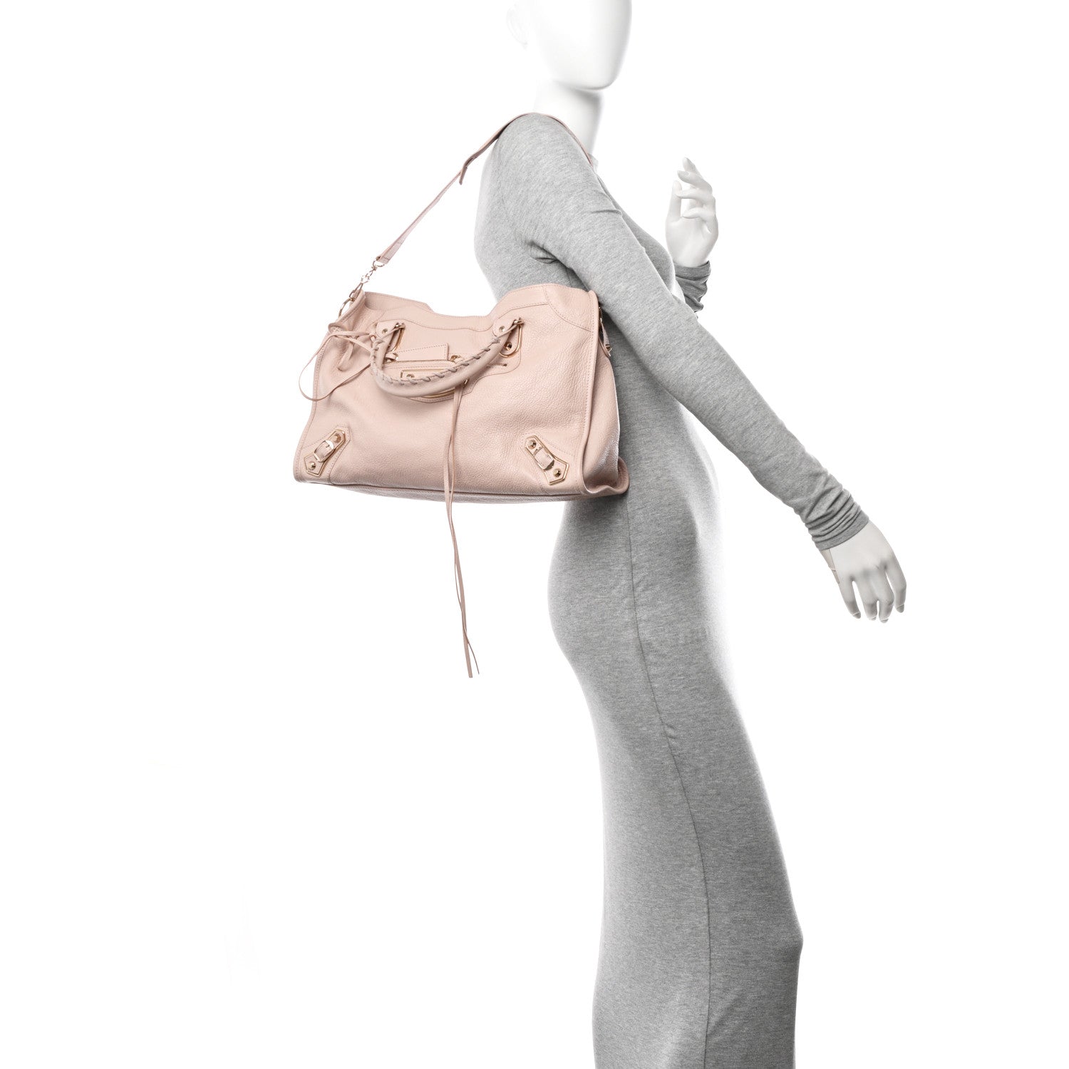 Balenciaga Chevre Silver Metallic Edge Hardware City Rose Aubepine Bois de Rose 2 of 14