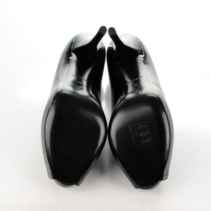 Louis Vuitton Patent Calfskin Oh Really Peep Toe Pumps 36 Black 5 of 7