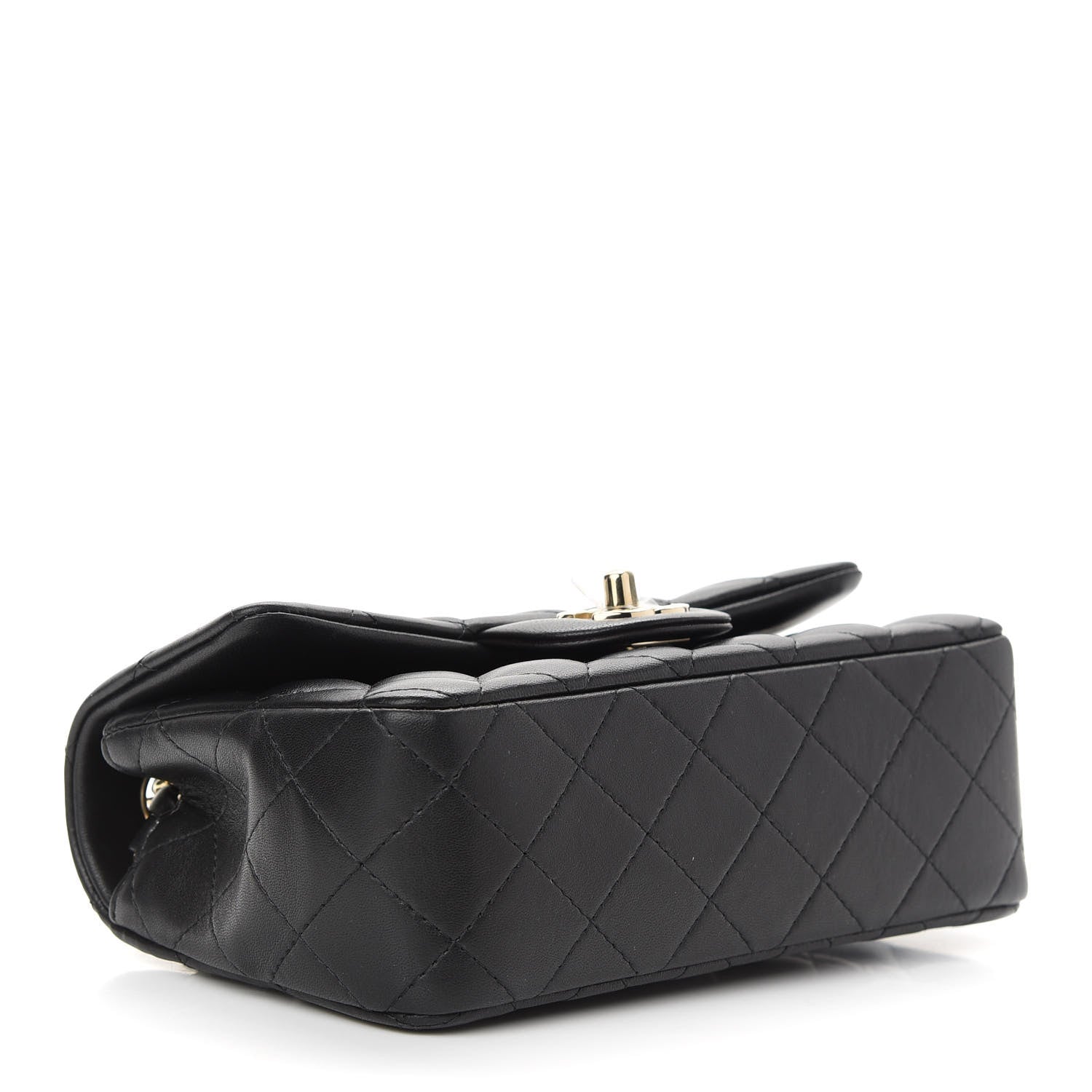 Chanel Lambskin Quilted Mini Rectangular Flap Black 4 of 13