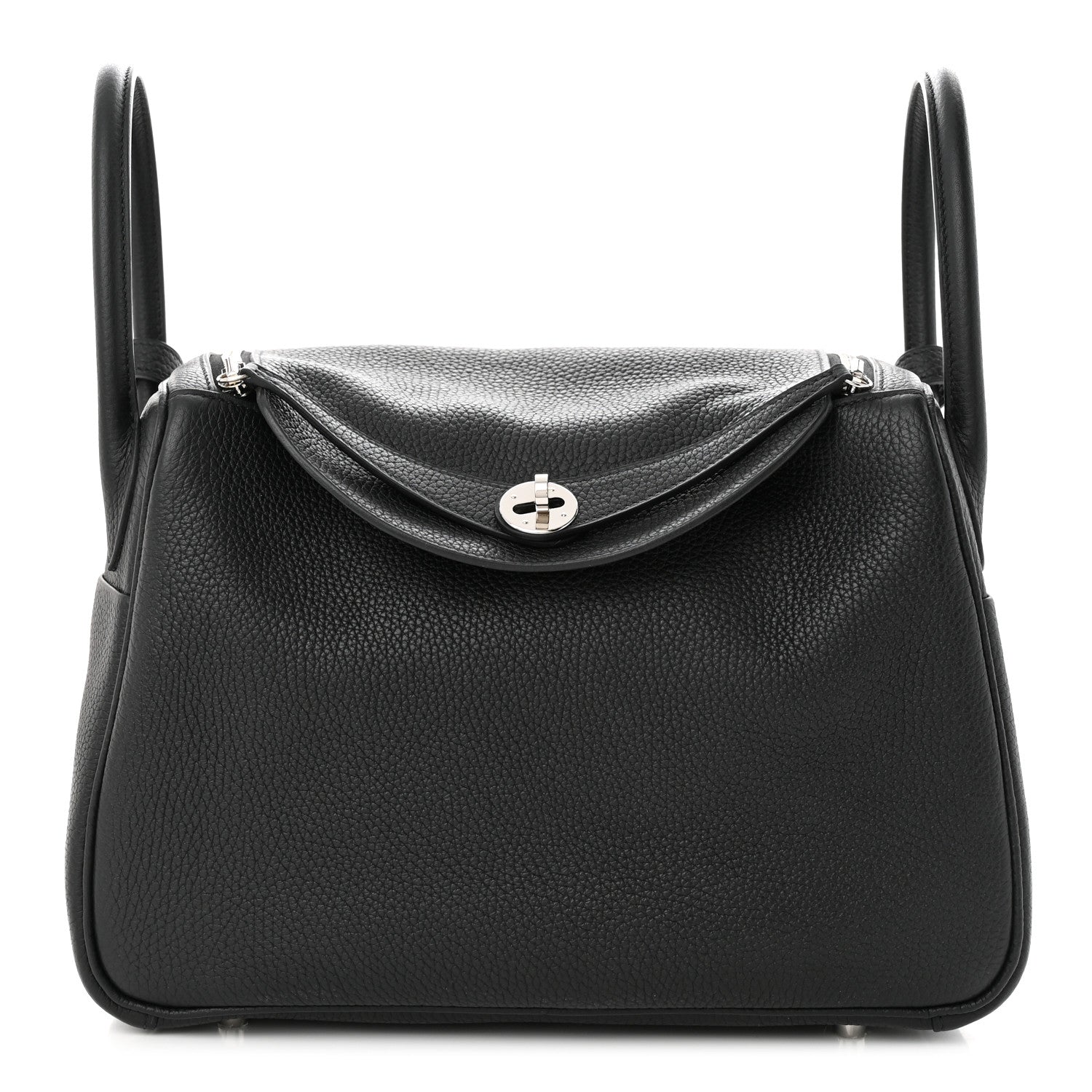 Hermes Taurillon Clemence Lindy 30 Black 1 of 10