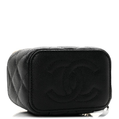 Chanel Caviar Quilted Mini Vanity Case With Chain Black 3 of 10