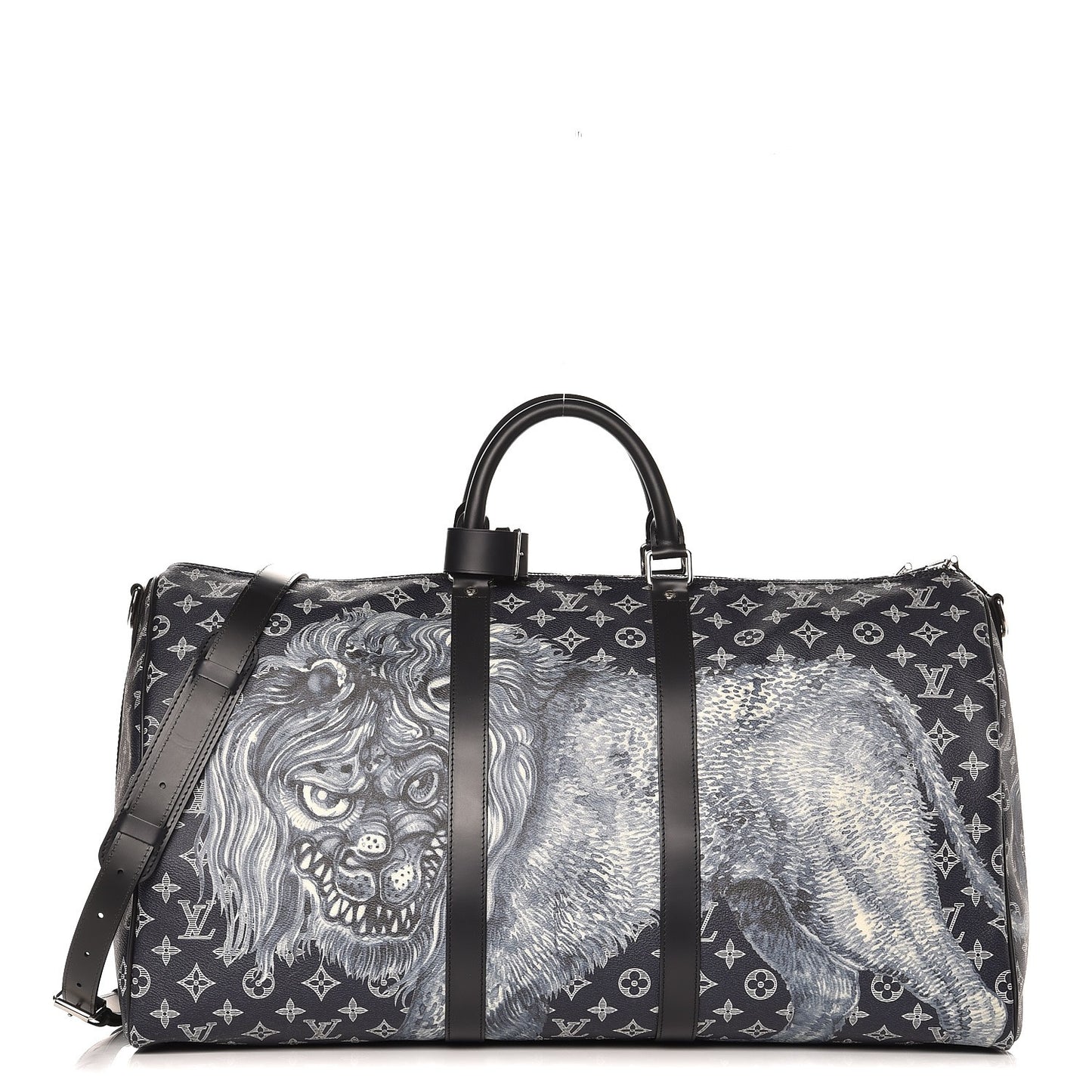 Savane Monogram Lion Chapman Keepall Bandouliere 55 Encre