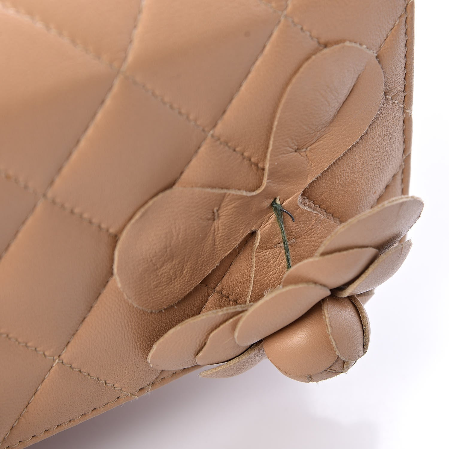 Chanel Lambskin Quilted Mini Camellia Flap Beige 11 of 12