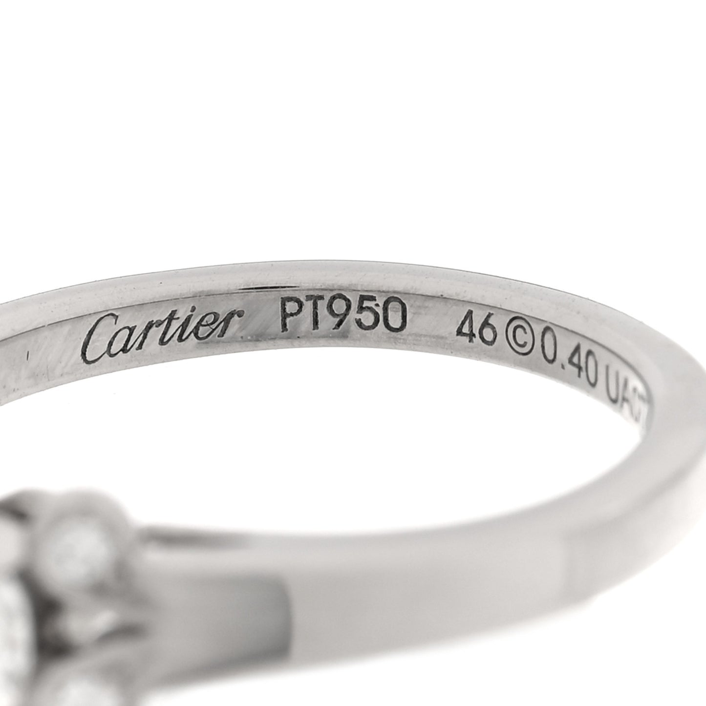 Platinum Diamond .40ct Ballerine Solitaire Engagement Ring 46 3.75