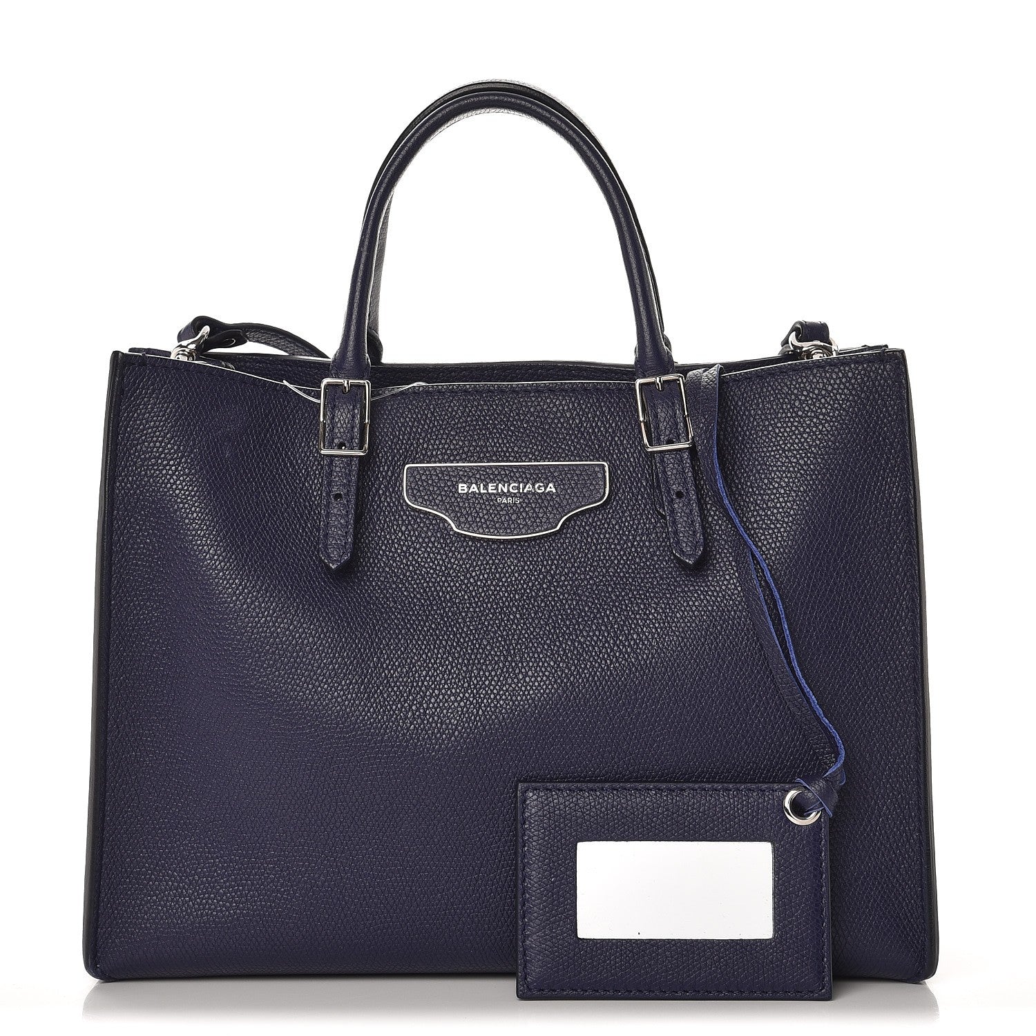 Balenciaga Grained Calfskin Papier A6 Zip Around Tote Bleu Indigo 1 of 10