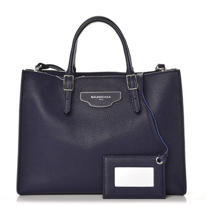 Balenciaga Grained Calfskin Papier A6 Zip Around Tote Bleu Indigo 1 of 10