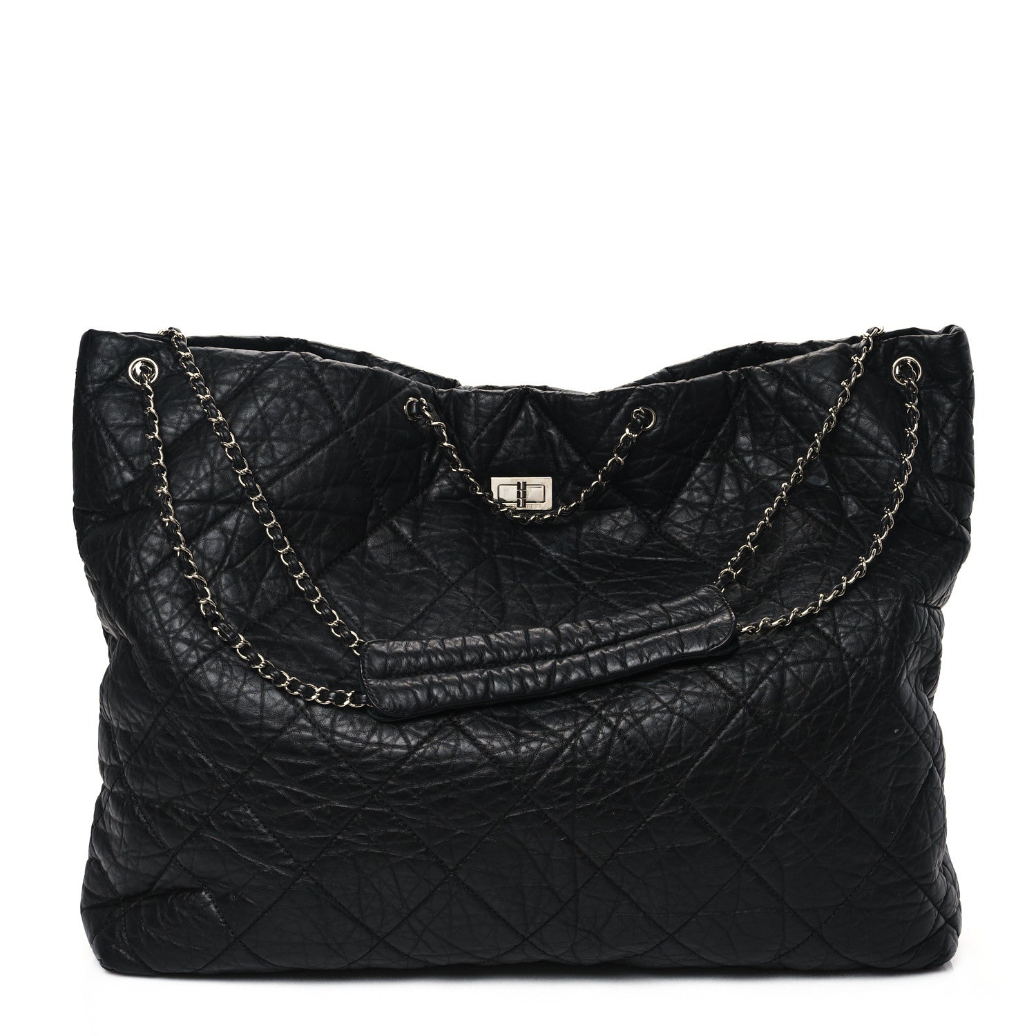 Chanel Aged Calfskin Large Reissue Drawstring Tote Black 1 of 11