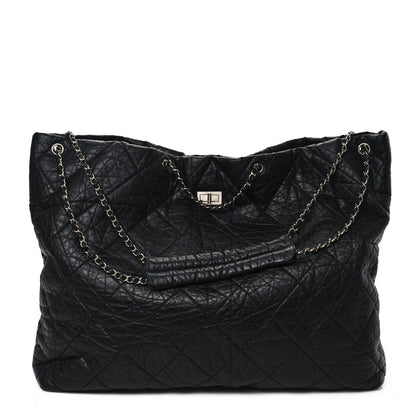 Chanel Aged Calfskin Large Reissue Drawstring Tote Black 1 of 11