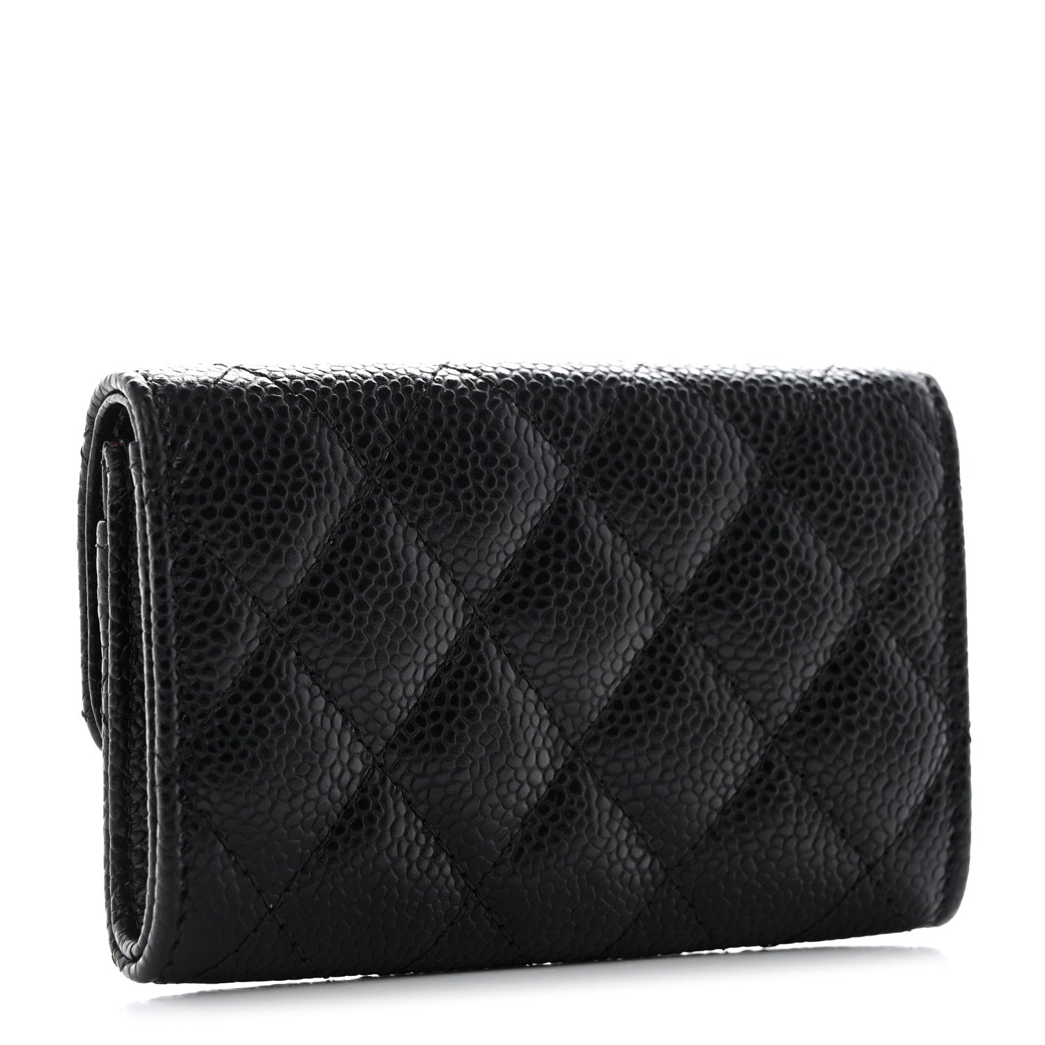 Chanel Caviar Quilted Flap Card Holder Wallet Black 3 of 10