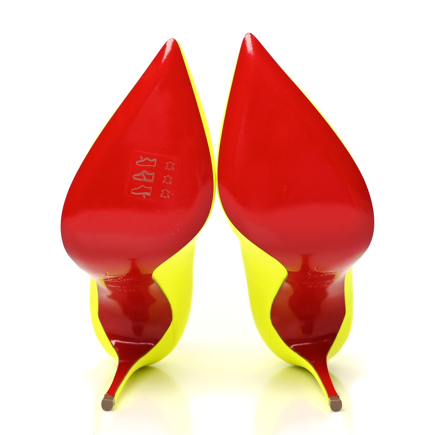 Calfskin Hot Chick 100 Pumps 35.5 Fluo Yellow