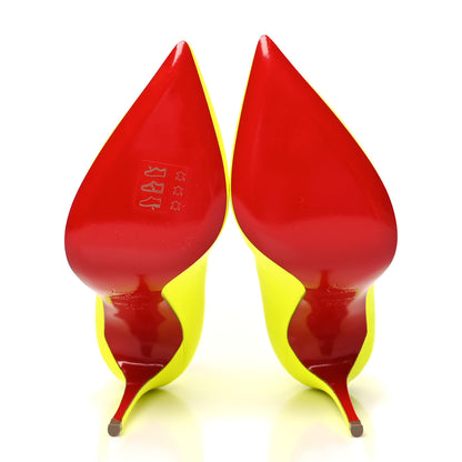 Christian Louboutin Calfskin Hot Chick 100 Pumps 35.5 Fluo Yellow 5 of 11