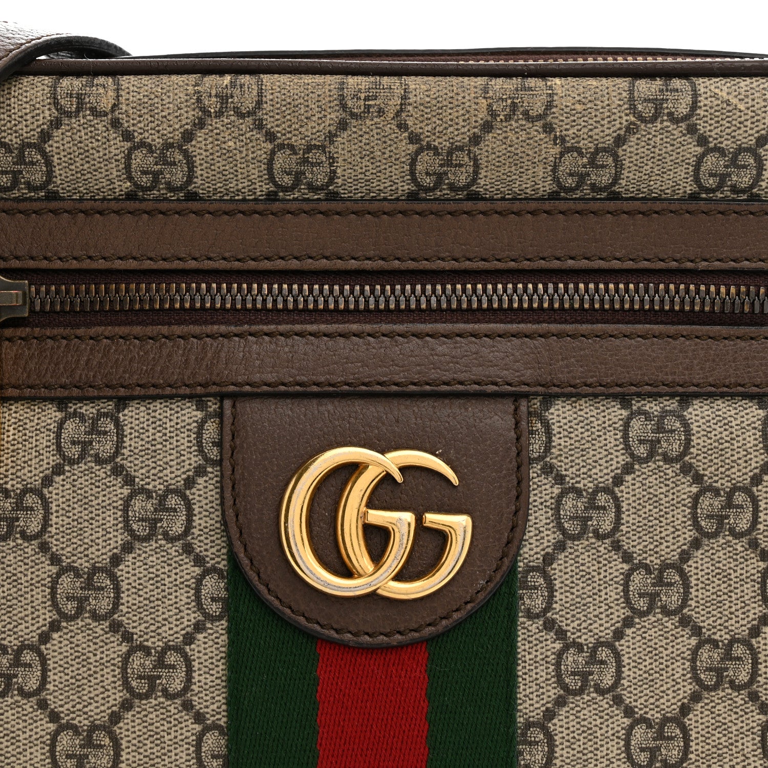 Gucci GG Supreme Monogram Web Small Ophidia Messenger Bag Brown 8 of 13