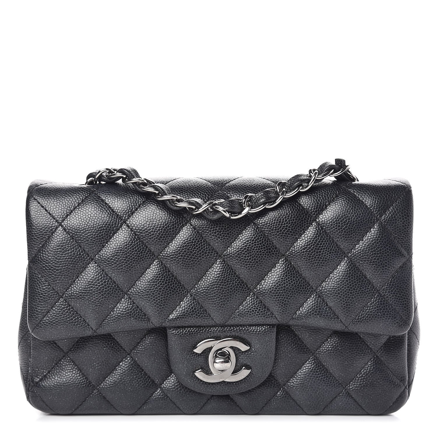 Chanel Iridescent Caviar Quilted Mini Rectangular Flap Black 1 of 11