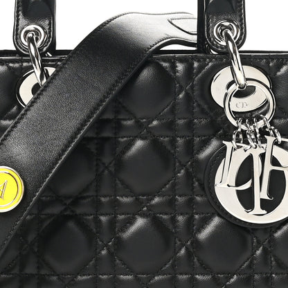 Christian Dior Lambskin Cannage Small Lucky Badges My Lady Dior Black 8 of 10