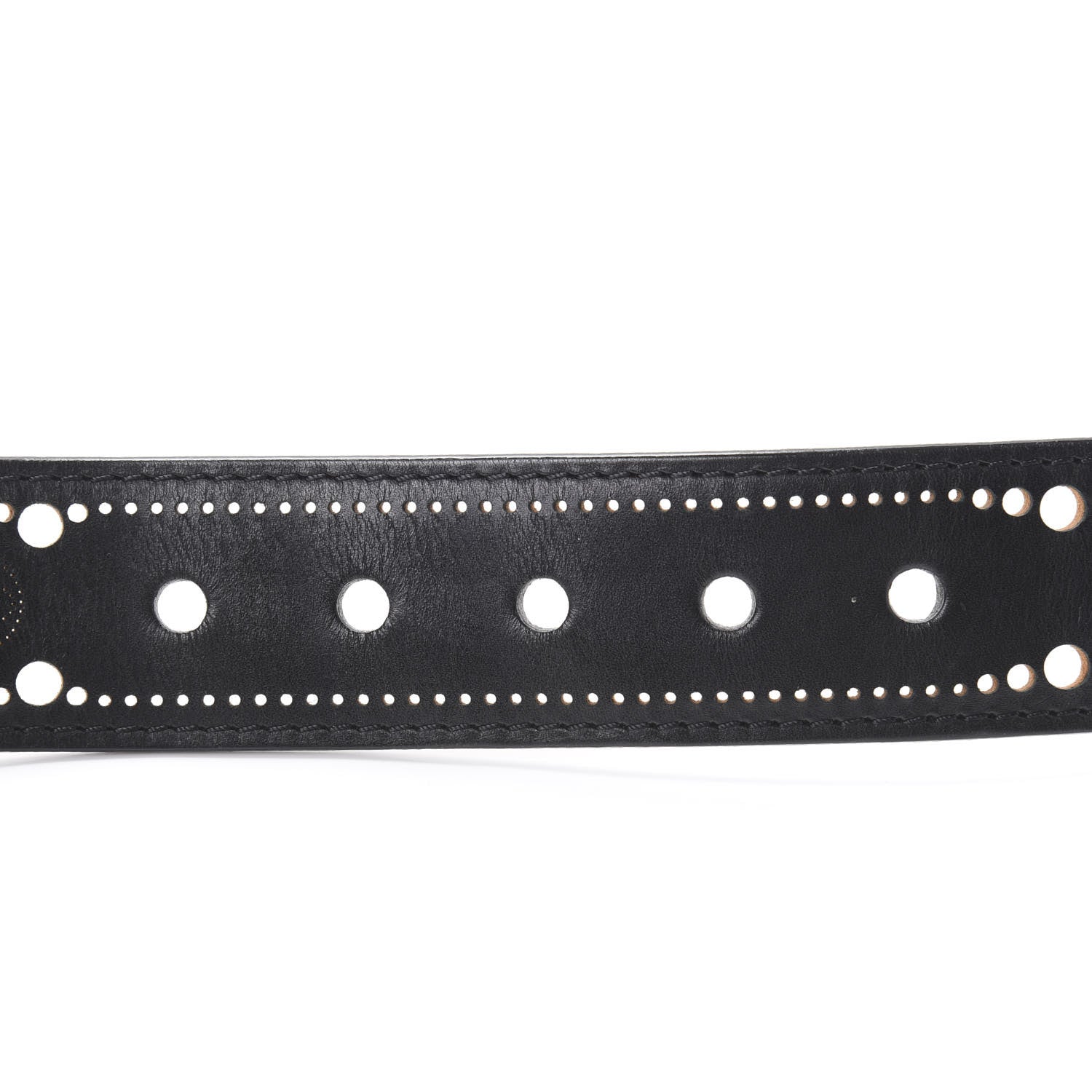Louis Vuitton Perforated Mahina Phoenix Belt 90 36 Black 5 of 6