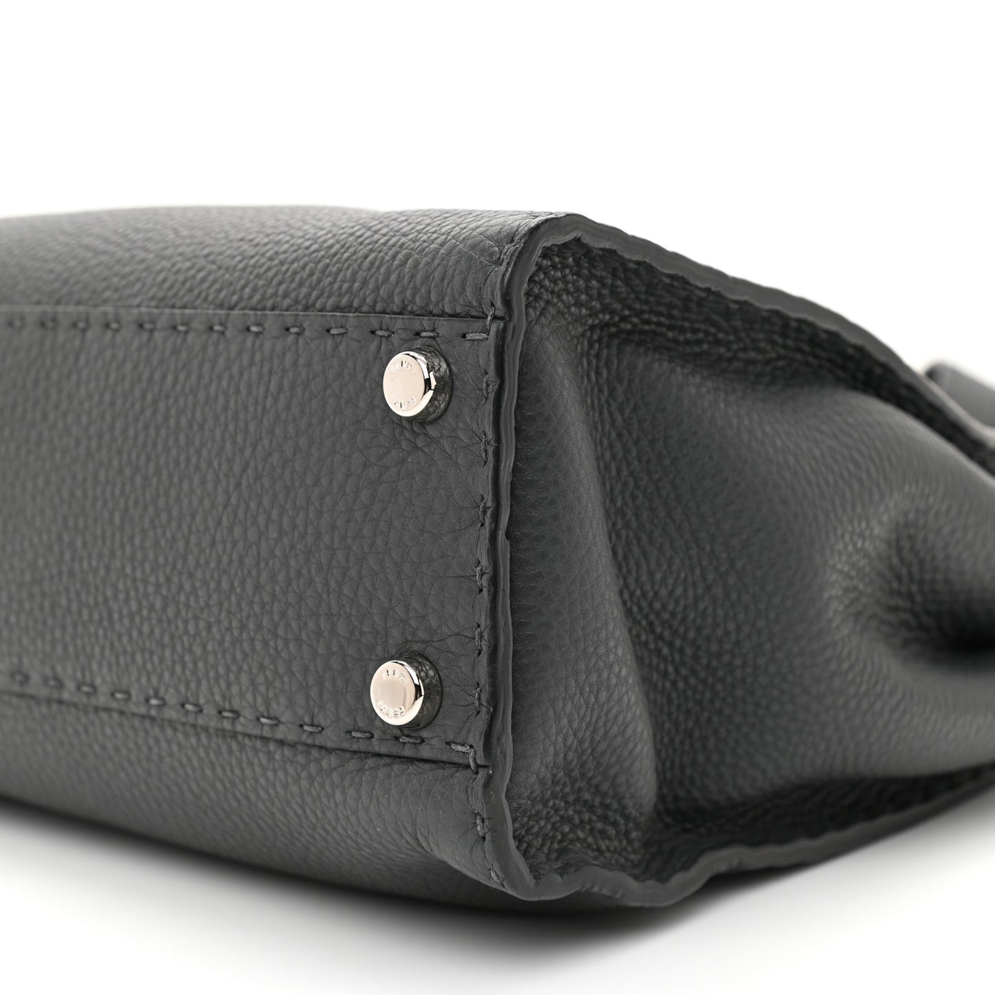 Cuoio Romano Selleria Bi-Color Medium Peekaboo Iconic Satchel Asfalto Latte