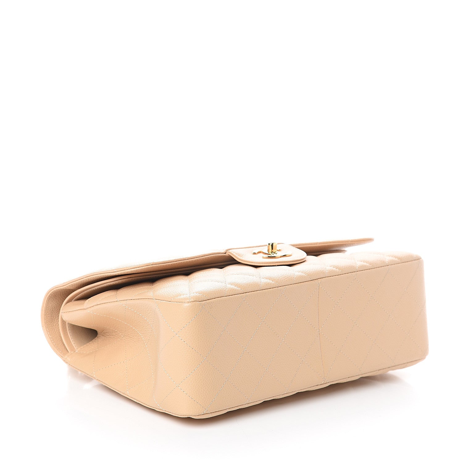 Chanel Caviar Quilted Jumbo Double Flap Beige Clair 3 of 9