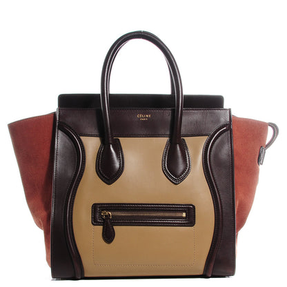 Celine Smooth Calfskin Suede Mini Tri-Color Luggage Beige 1 of 8