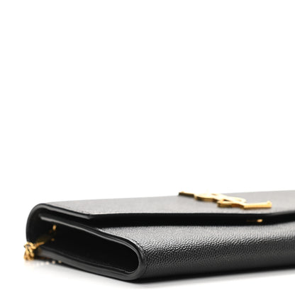 Saint Laurent Grain De Poudre Uptown Chain Wallet Black 10 of 12