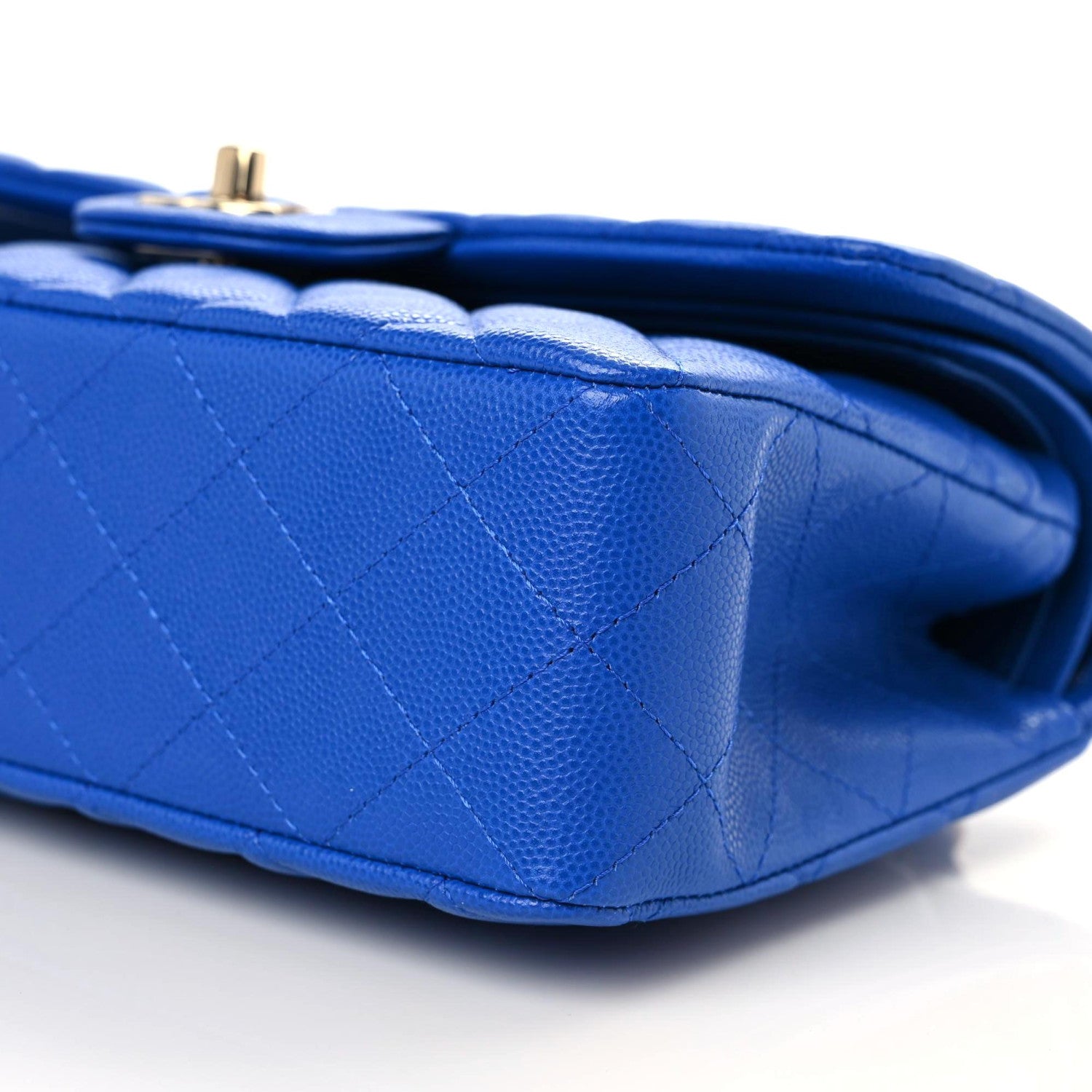 Chanel Caviar Quilted Small Double Flap Blue 7 of 10
