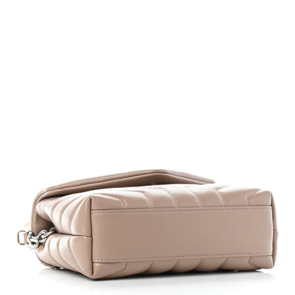Saint Laurent Calfskin Y Quilted Monogram Toy Loulou Crossbody Bag Gold Sand 3 of 4