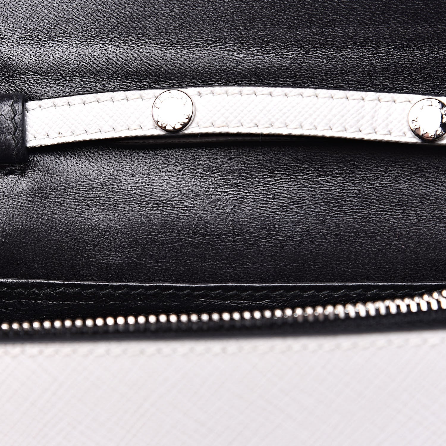 Prada Saffiano Lux Flap Wallet With Strap Talco 9 of 13