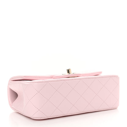 Chanel Lambskin Quilted Mini Top Handle Rectangular Flap Light Pink 4 of 12
