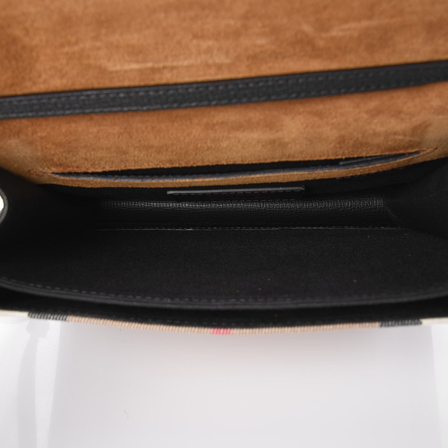 Derby Calfskin House Check Small Macken Crossbody Bag Black