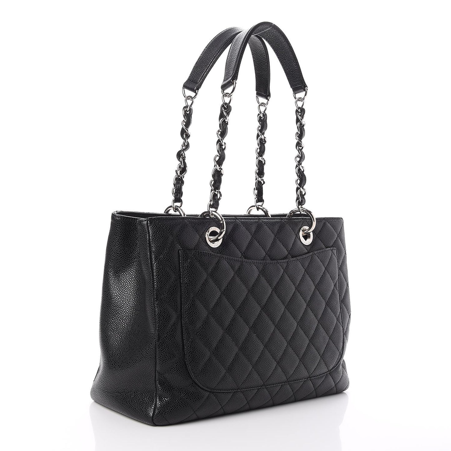 Caviar Quilted Grand Shopping Tote GST Black