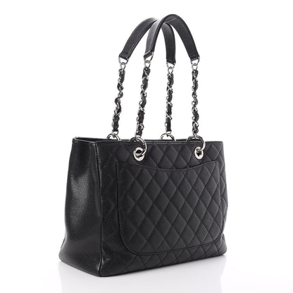 Chanel Caviar Quilted Grand Shopping Tote GST Black 3 of 8