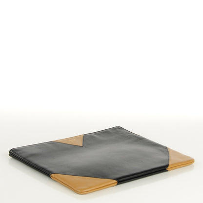 Celine Lambskin Bi-Color Zip Pouch Black 4 of 8