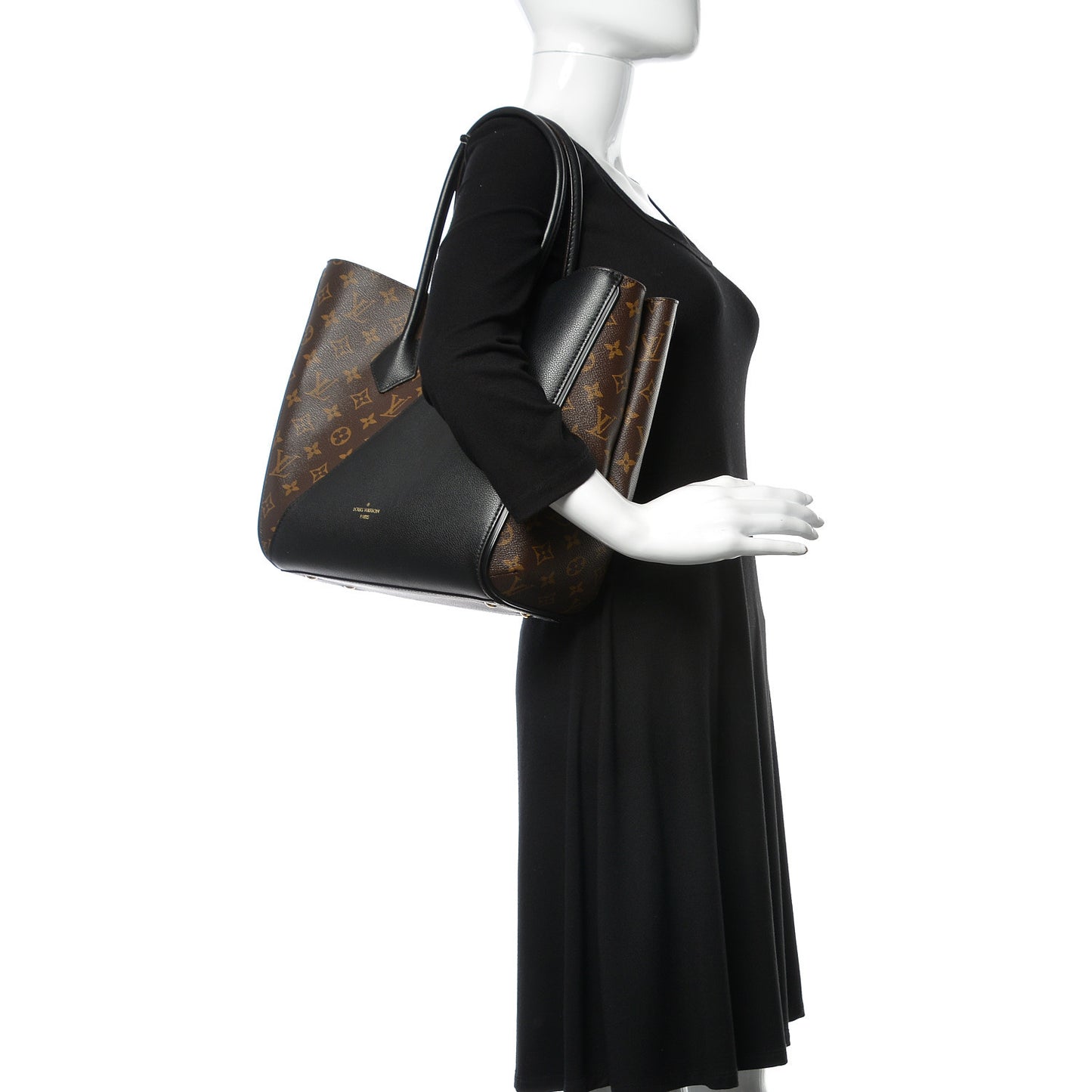 Calfskin Monogram Kimono Tote Black
