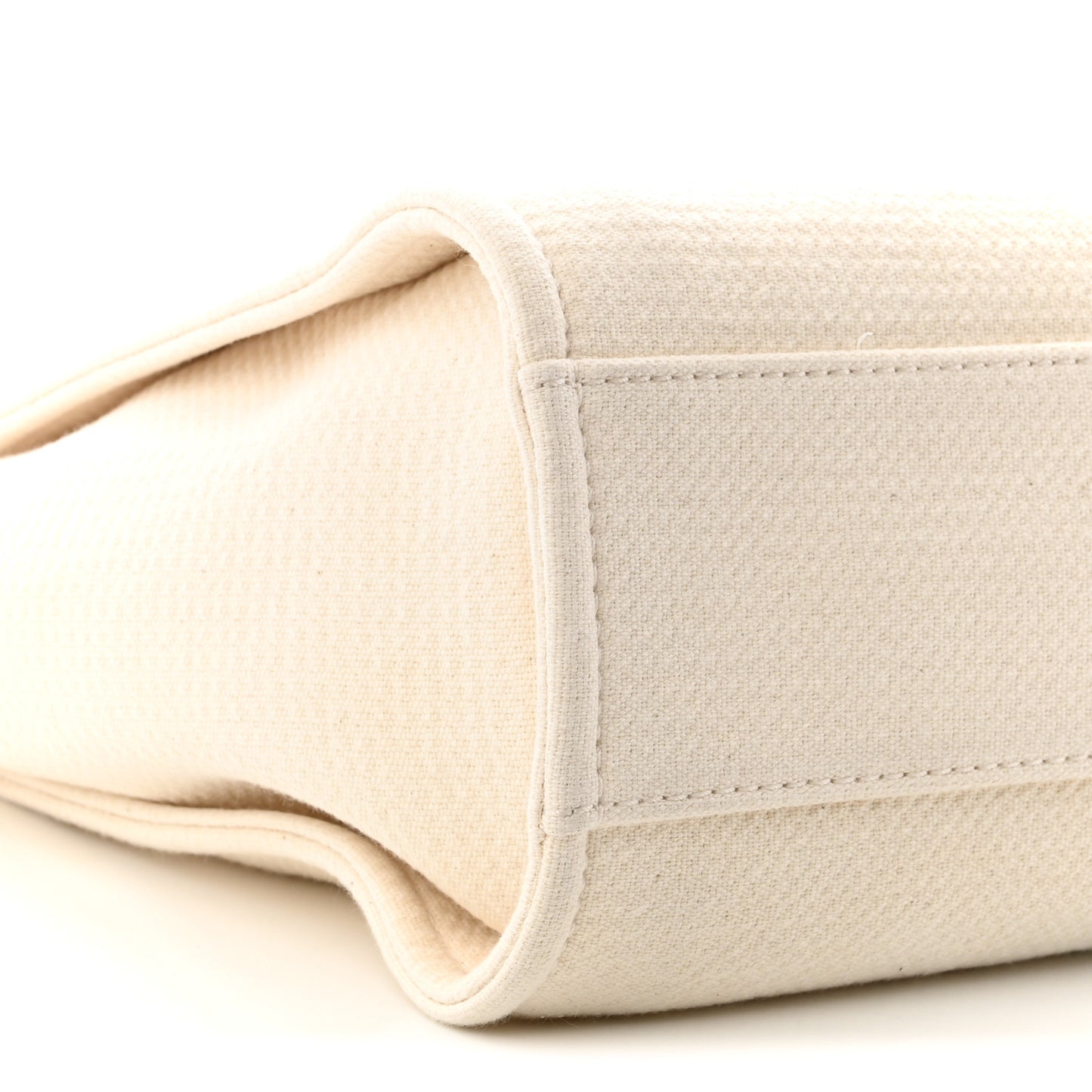 Mixed Fibers Small Deauville Tote White