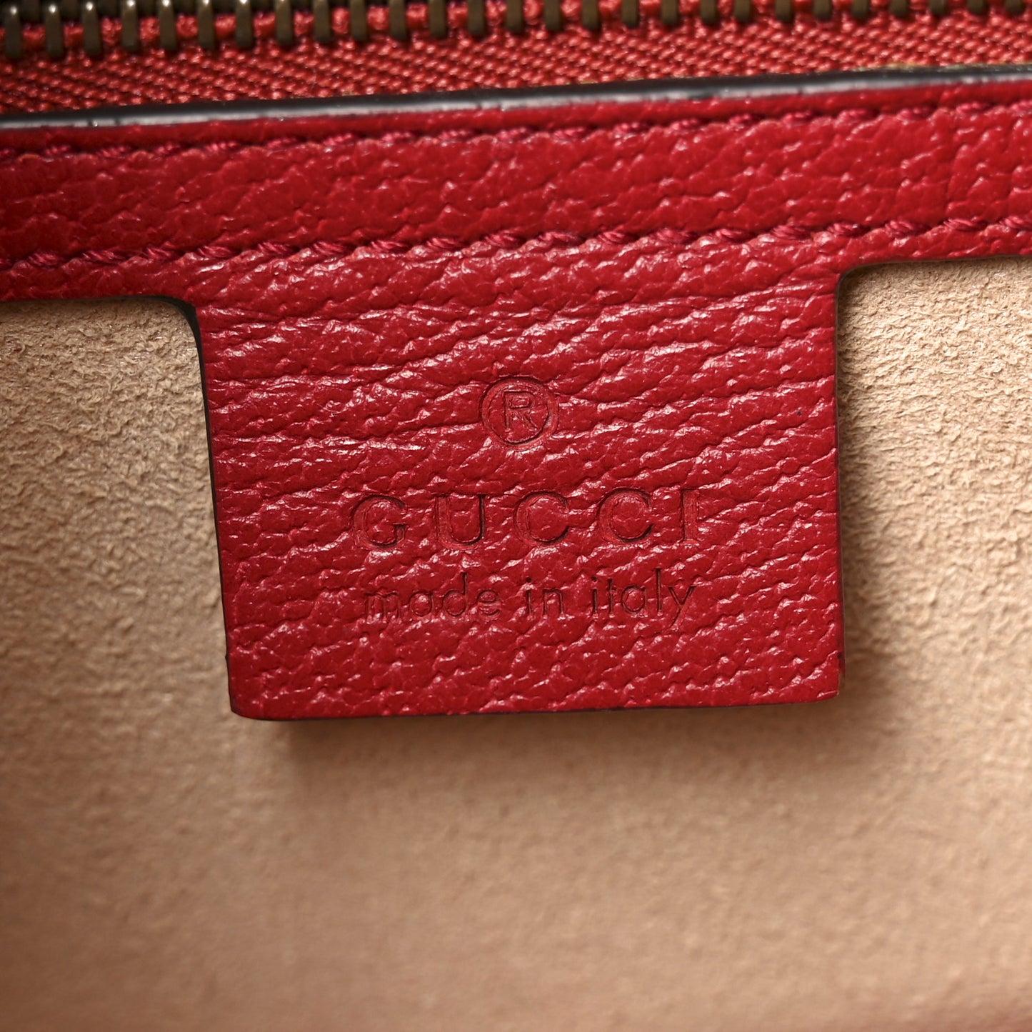 GG Supreme Monogram Small Queen Margaret Top Handle Bag Red