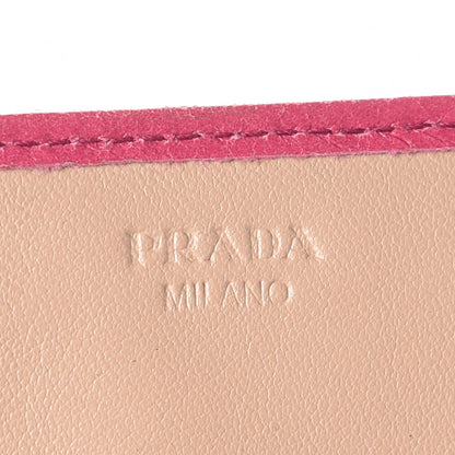Prada Vitello Antic Soft Metal Chevron Wallet Pink 13 of 16
