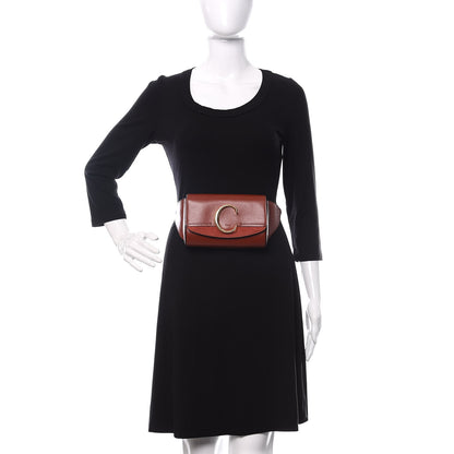 Chloe Calfskin Suede C Belt Bag Sepia Brown 2 of 9