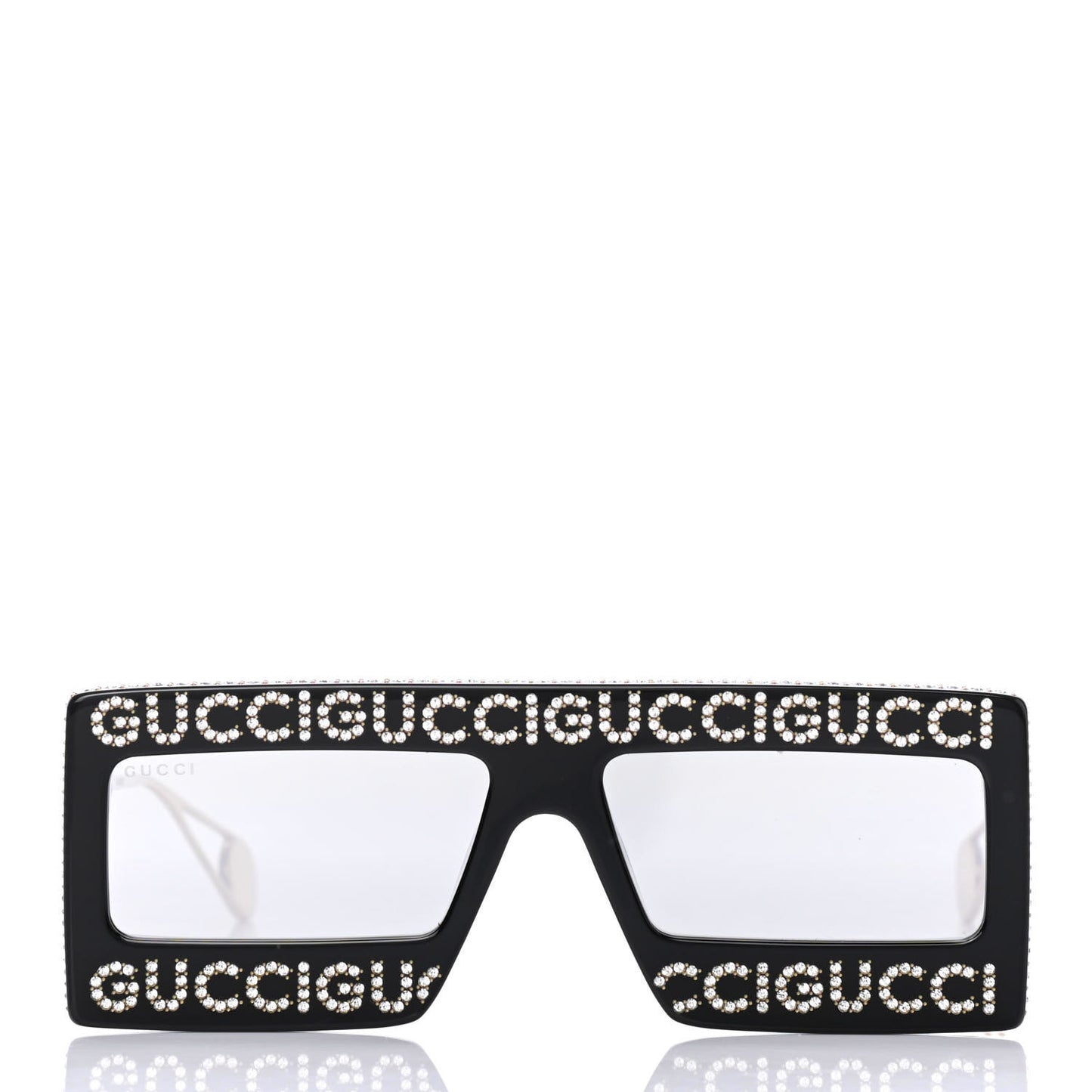 Acetate Crystal Mask-Frame Sunglasses GG0431S Black