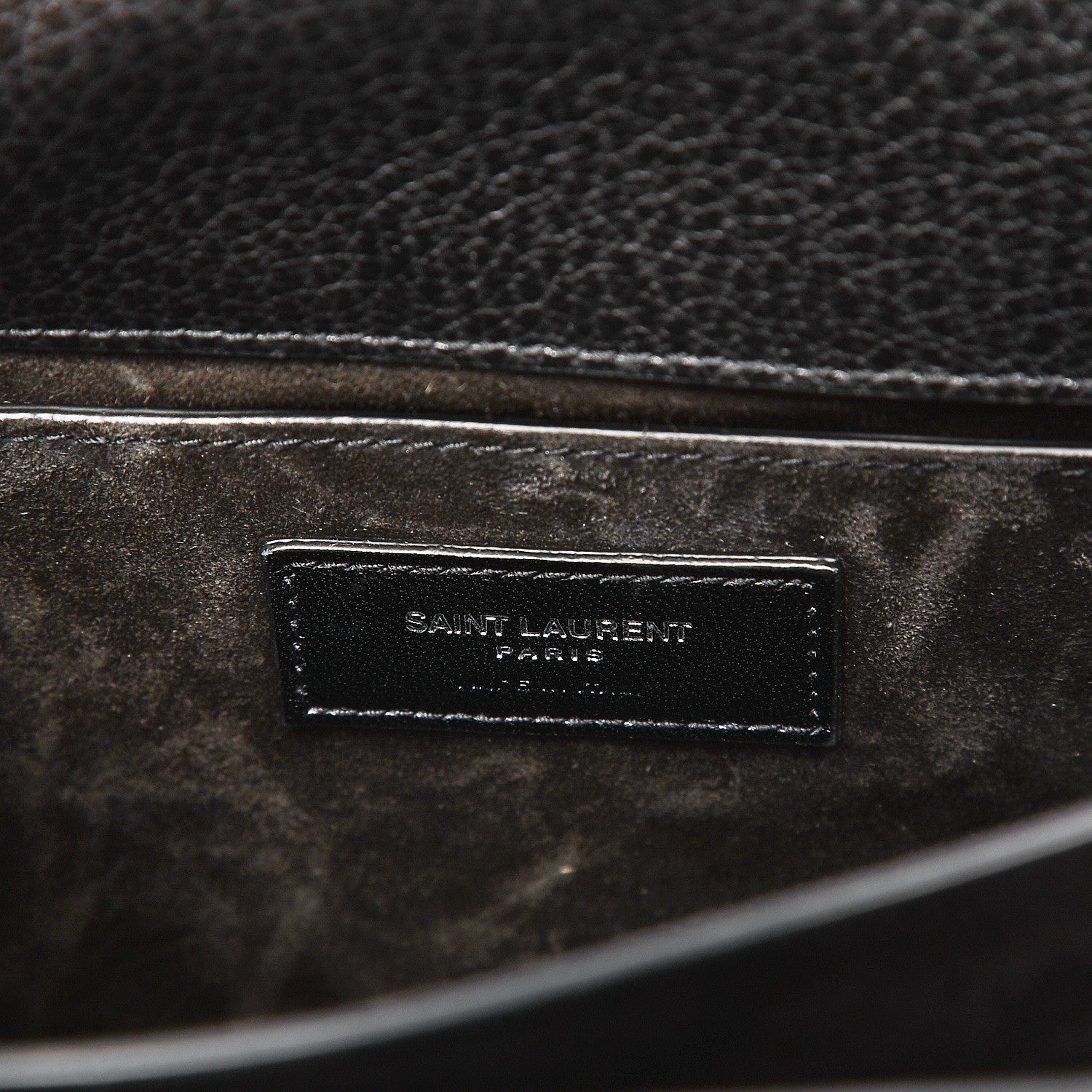 Saint Laurent Grained Calfskin Medium Monogram Sunset Black 7 of 7