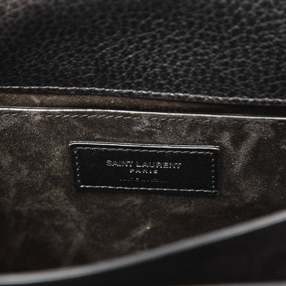 Saint Laurent Grained Calfskin Medium Monogram Sunset Black 7 of 7