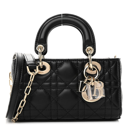 Christian Dior Lambskin Cannage Micro Lady D-Joy Black 1 of 10