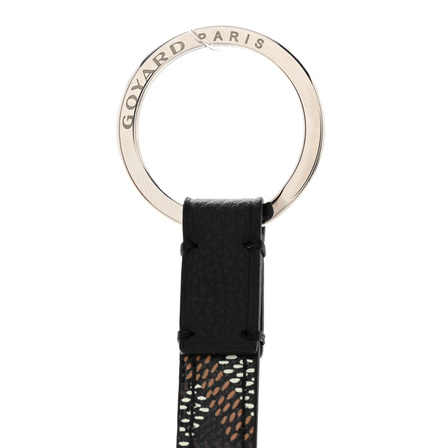 Goyardine Sesame Key Holder Black