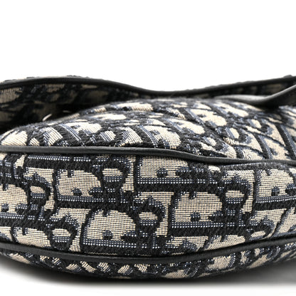 Christian Dior Oblique Mens Saddle Bag Blue 10 of 10