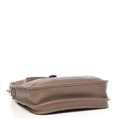 Hermes Taurillon Clemence Evelyne III PM Etoupe 4 of 10