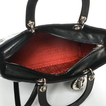 Christian Dior Lambskin Cannage Large Lady Dior Black 5 of 7